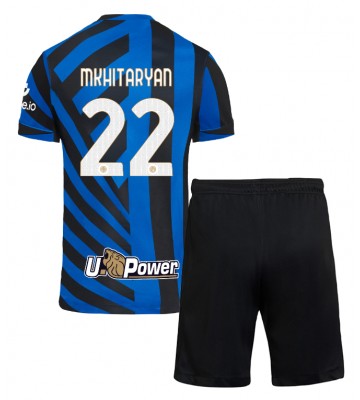 Inter Milan Henrikh Mkhitaryan #22 Hemmakläder Barn 2024-25 Kortärmad (+ Korta byxor)